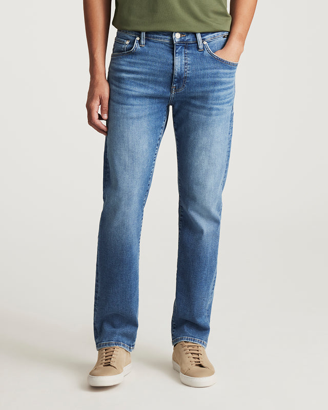 Men's slim straight jeans