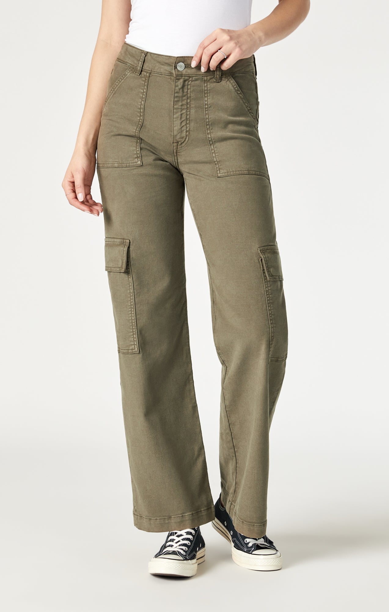 ALVA STRAIGHT CARGO IN CAPERS LUXE TWILL - Mavi Jeans