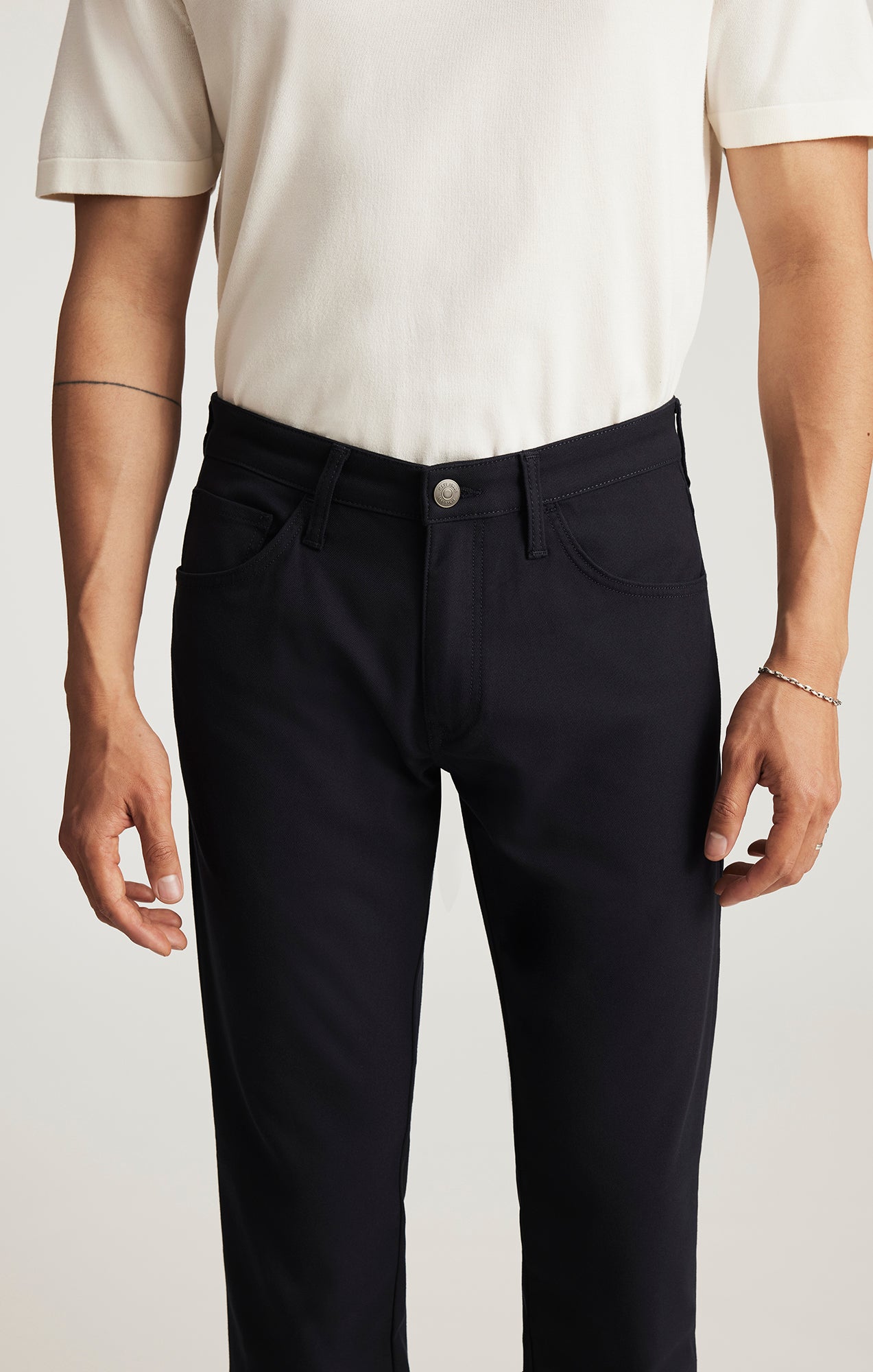 MARCUS SLIM STRAIGHT LEG IN NAVY FEATHER TWEED - Mavi Jeans