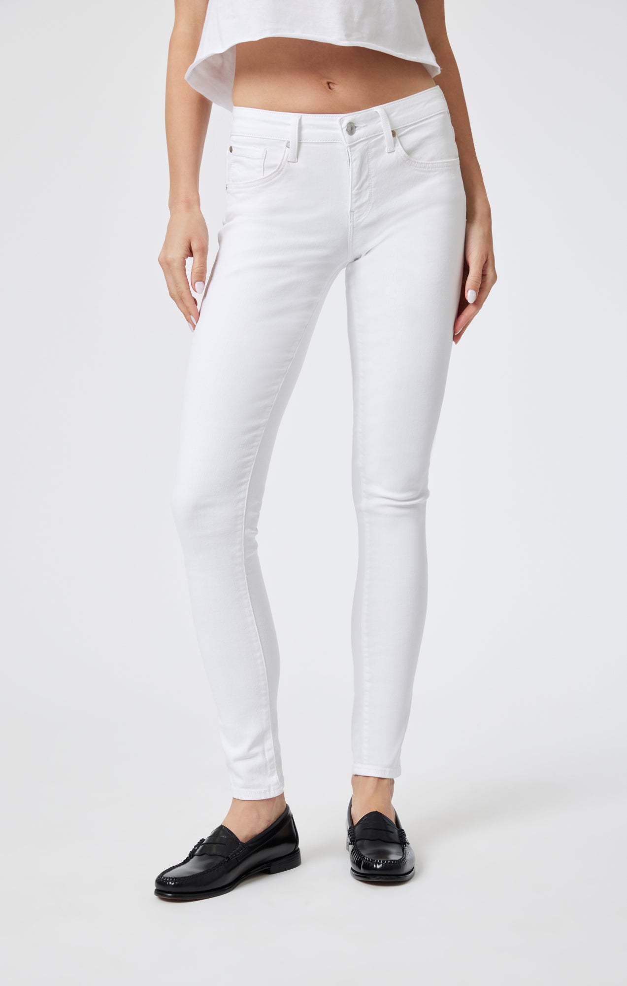 ALEXA SKINNY IN WHITE FEATHER BLUE - Mavi Jeans