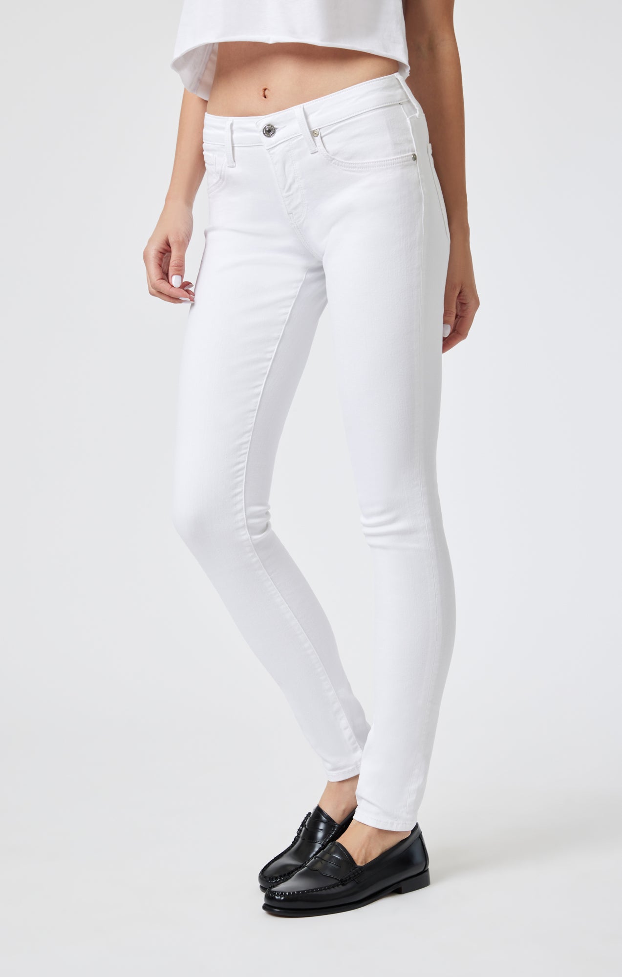 ALEXA SKINNY IN WHITE FEATHER BLUE - Mavi Jeans