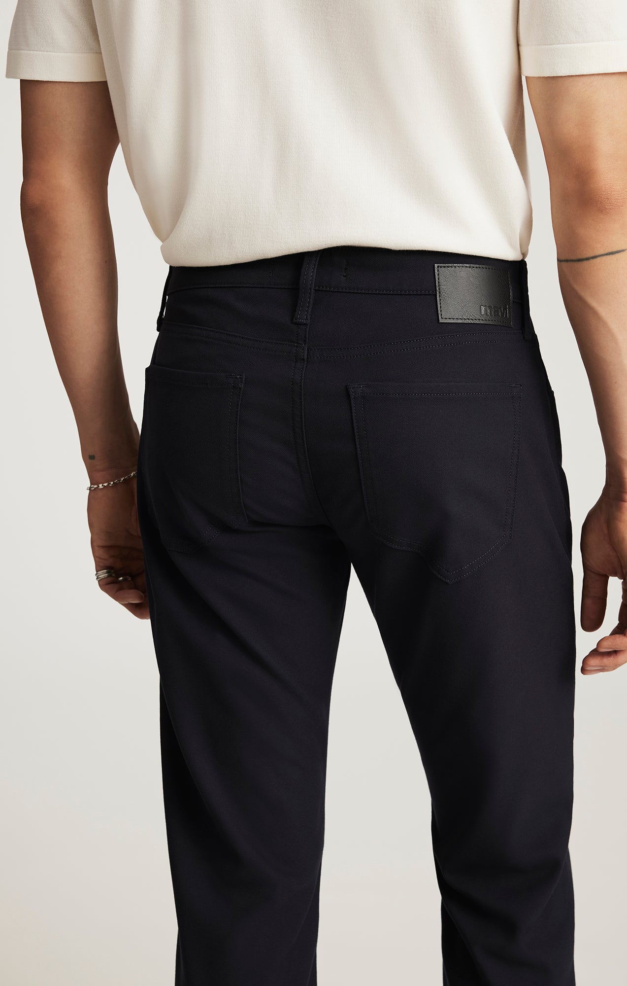 MARCUS SLIM STRAIGHT LEG IN NAVY FEATHER TWEED - Mavi Jeans