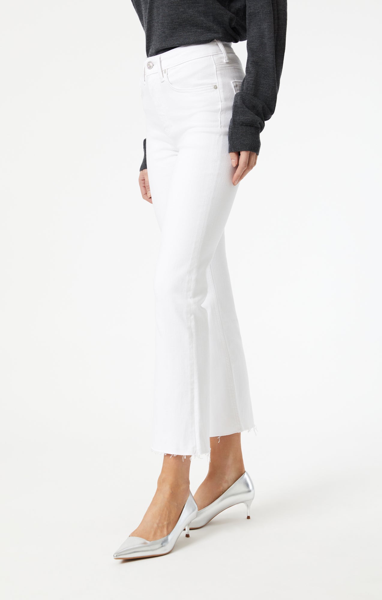 ANIKA CROP FLARE IN WHITE LA BLUE - Mavi Jeans