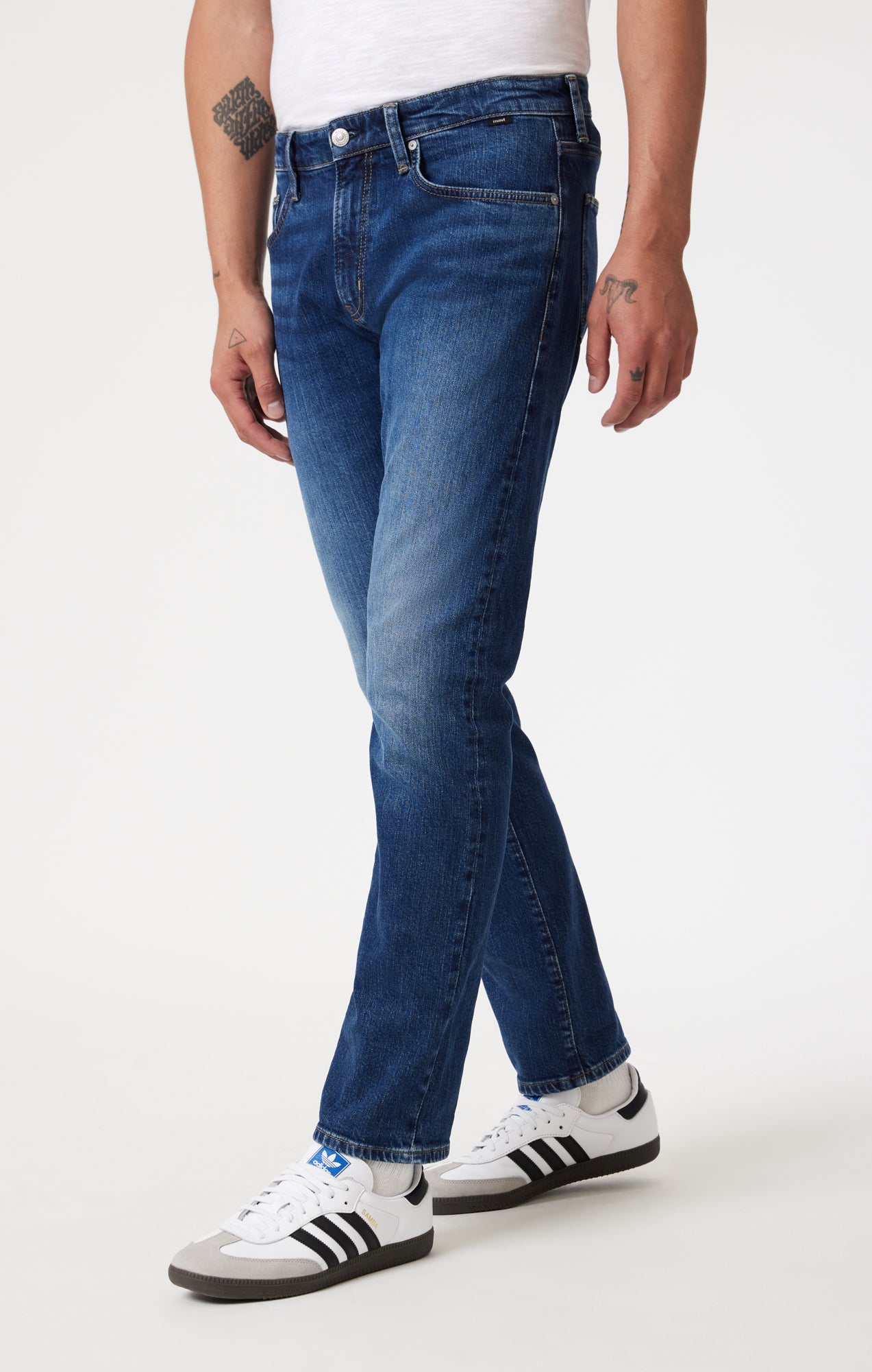 MARCUS SLIM STRAIGHT LEG IN MID BRUSHED SELVEDGE - Mavi Jeans