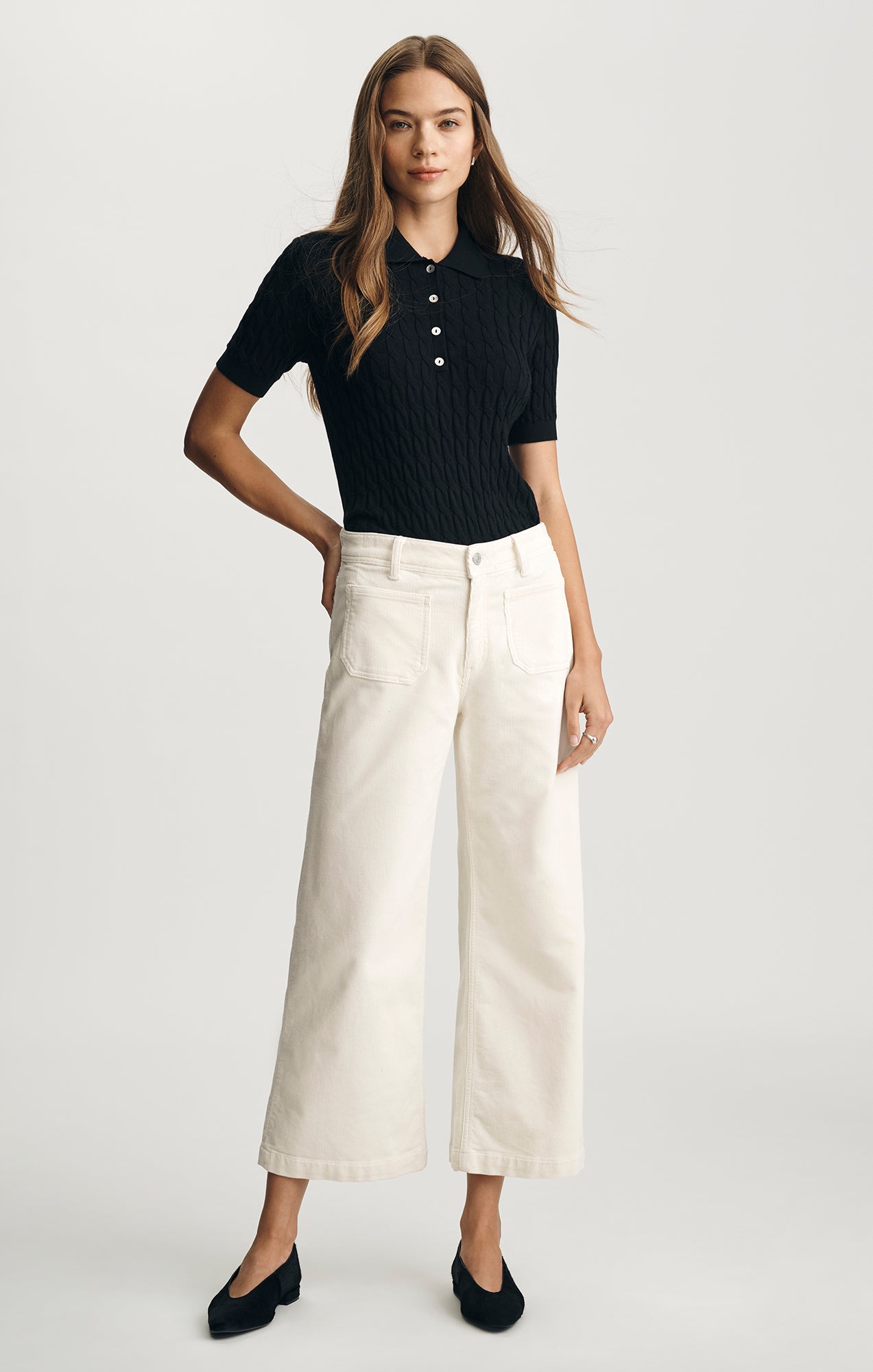 PALOMA MARINE WIDE LEG IN WHITE CORD - Mavi Jeans