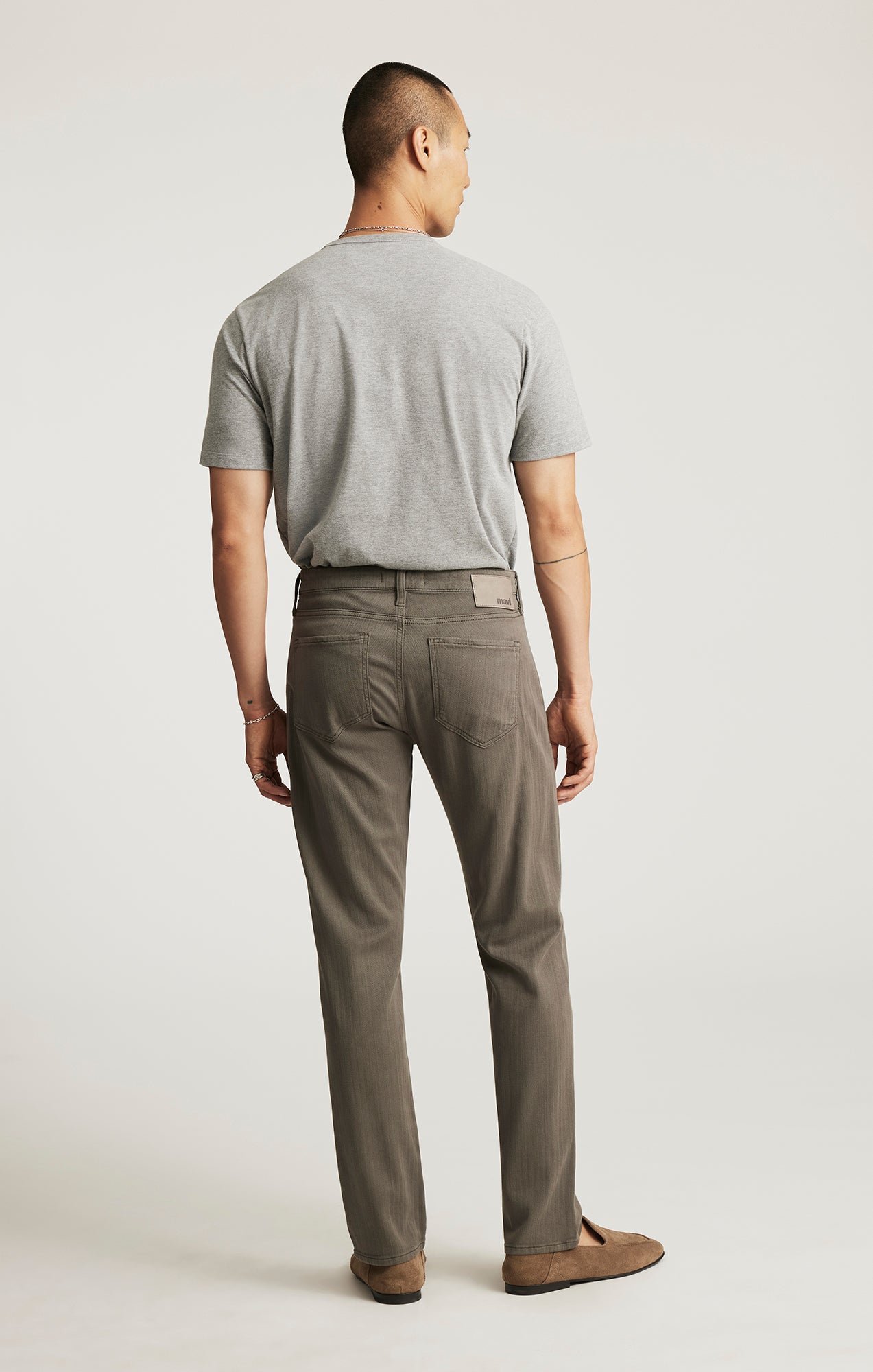 MARCUS SLIM STRAIGHT LEG IN SAGE HERRINGBONE - Mavi Jeans
