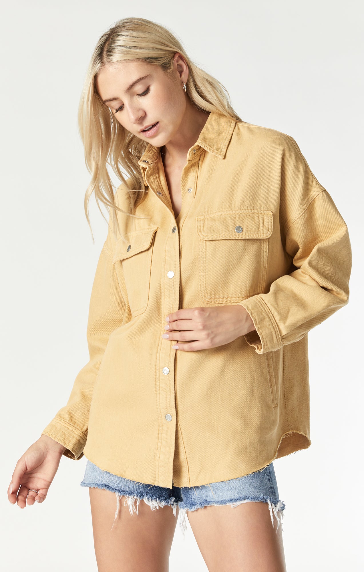 TAMARA OVERSIZED DENIM SHIRT IN MOONSTONE DENIM - Mavi Jeans