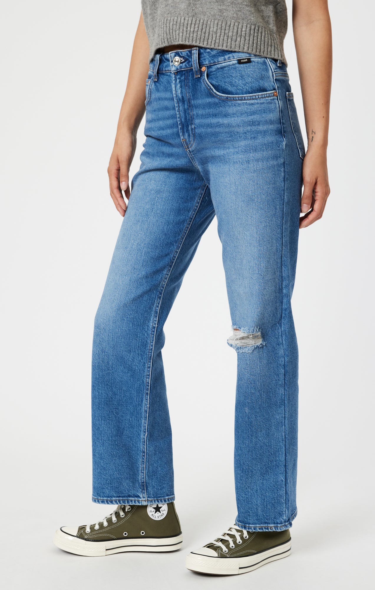 BARCELONA WIDE LEG IN DARK RECYCLED BLUE - Mavi Jeans