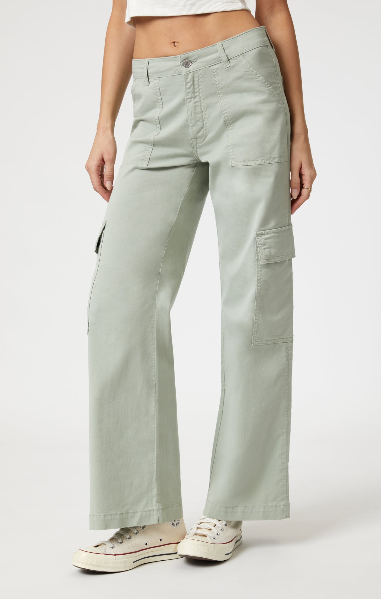 ALVA STRAIGHT CARGO IN MINERAL GREEN LIGHT TWILL - Mavi Jeans