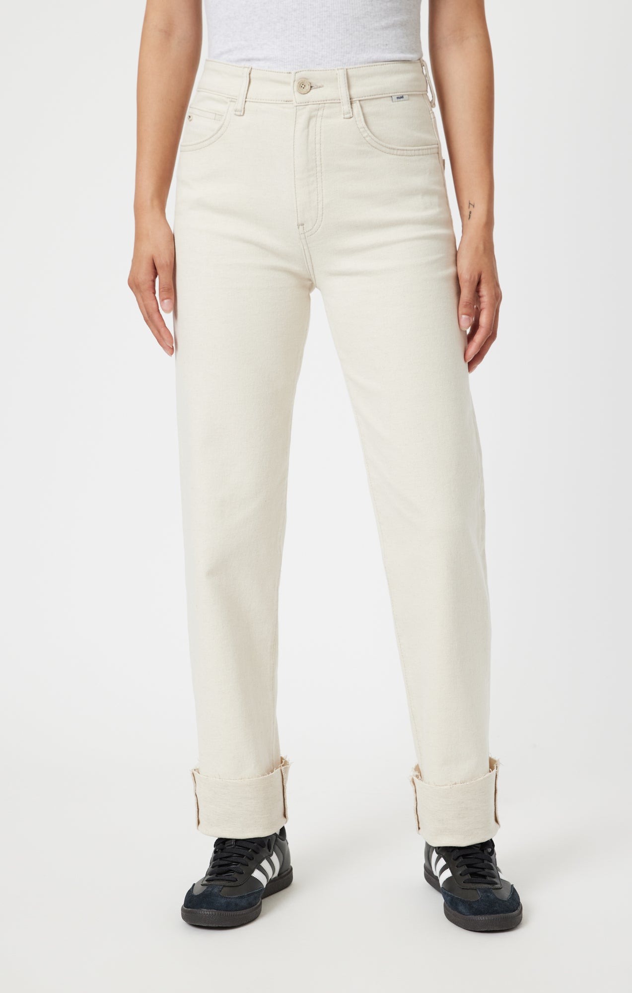 SAVANNAH CUFFED STRAIGHT LEG IN NATURAL ECRU DENIM - Mavi Jeans