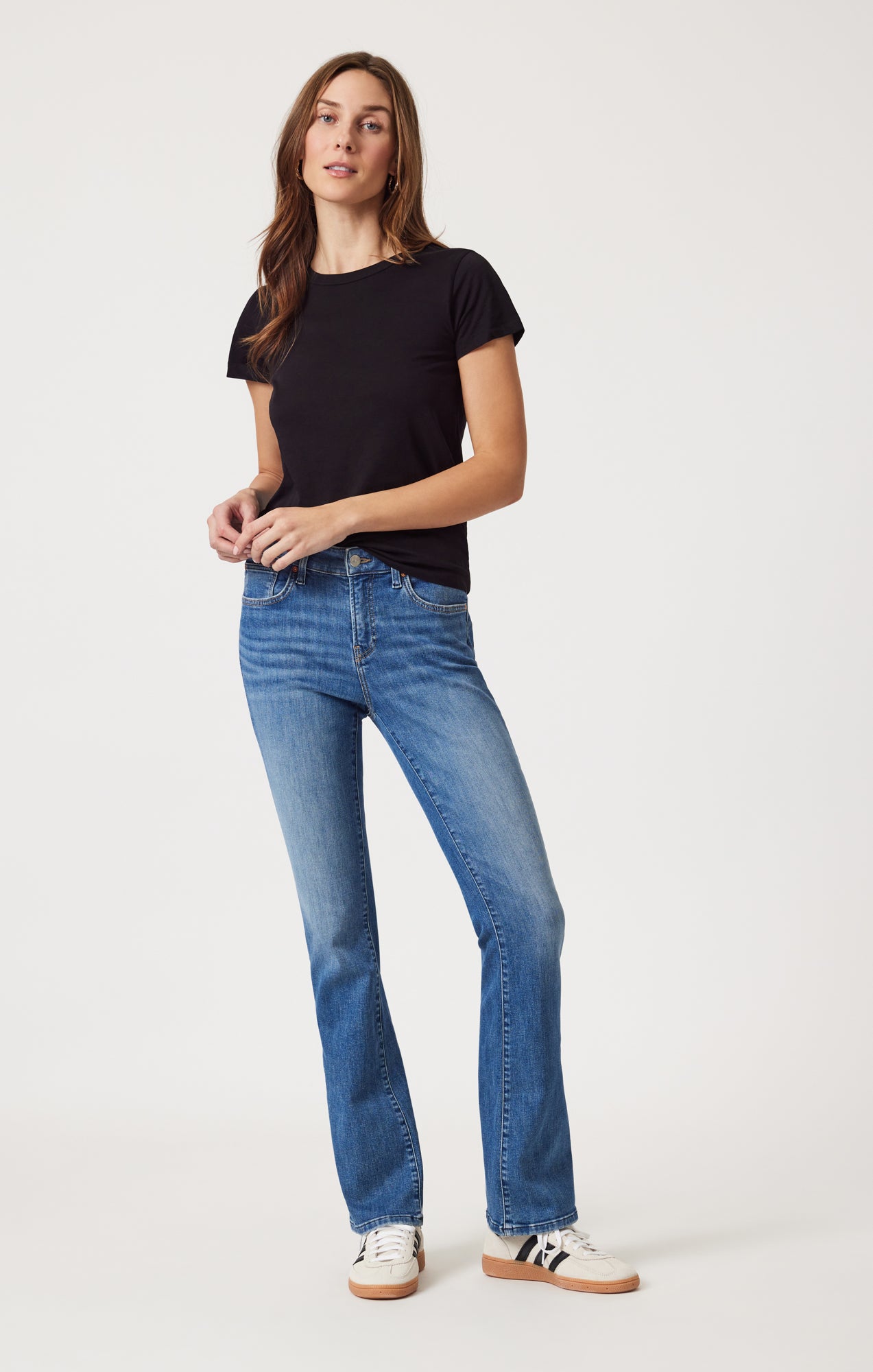 MOLLY BOOTCUT IN MID BRUSHED FLEX BLUE - Mavi Jeans