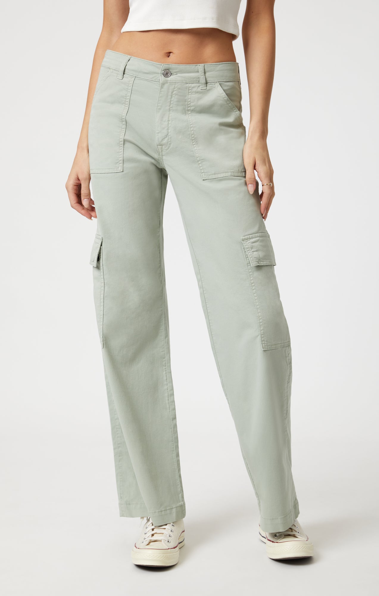 ALVA STRAIGHT CARGO IN MINERAL GREEN LIGHT TWILL - Mavi Jeans