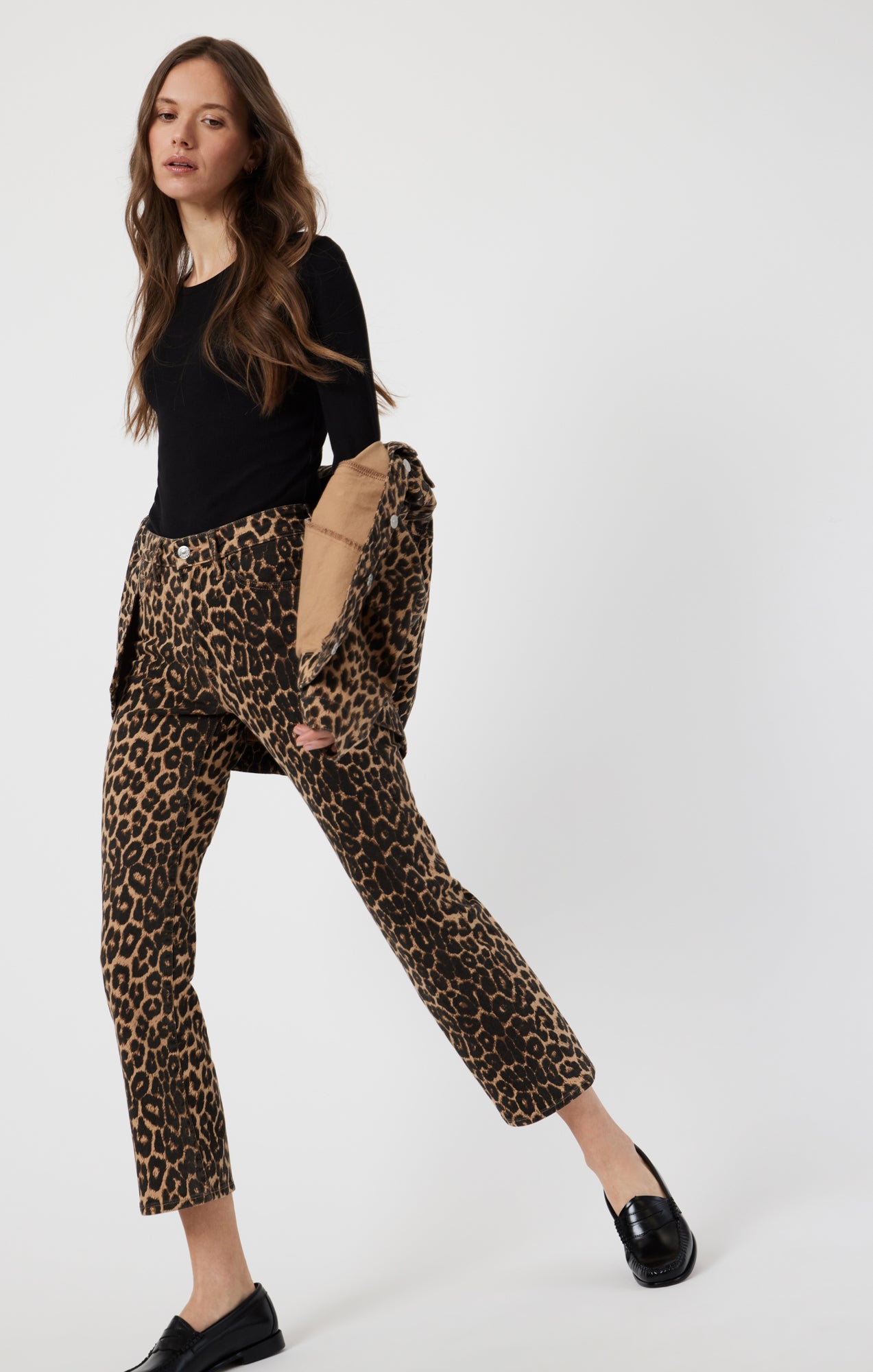 ANIKA CROP FLARE IN LEOPARD DENIM - Mavi Jeans
