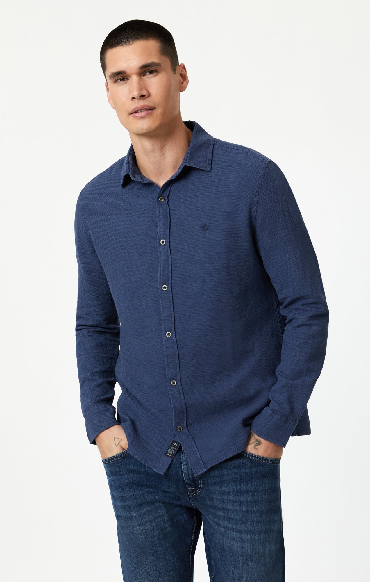 Mavi Men s Button Up Long Sleeve Shirt In Spellbound