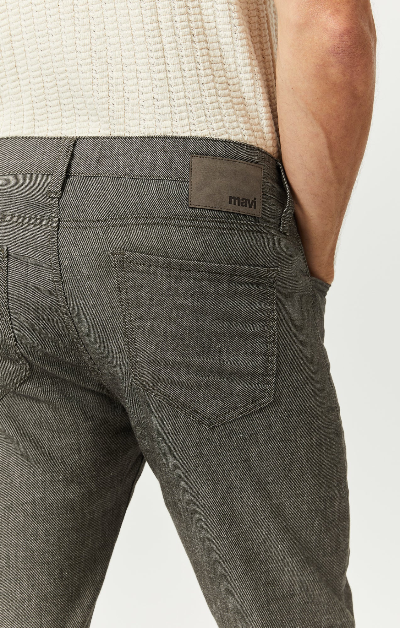 JAKE SLIM LEG IN GREEN LINEN - Mavi Jeans