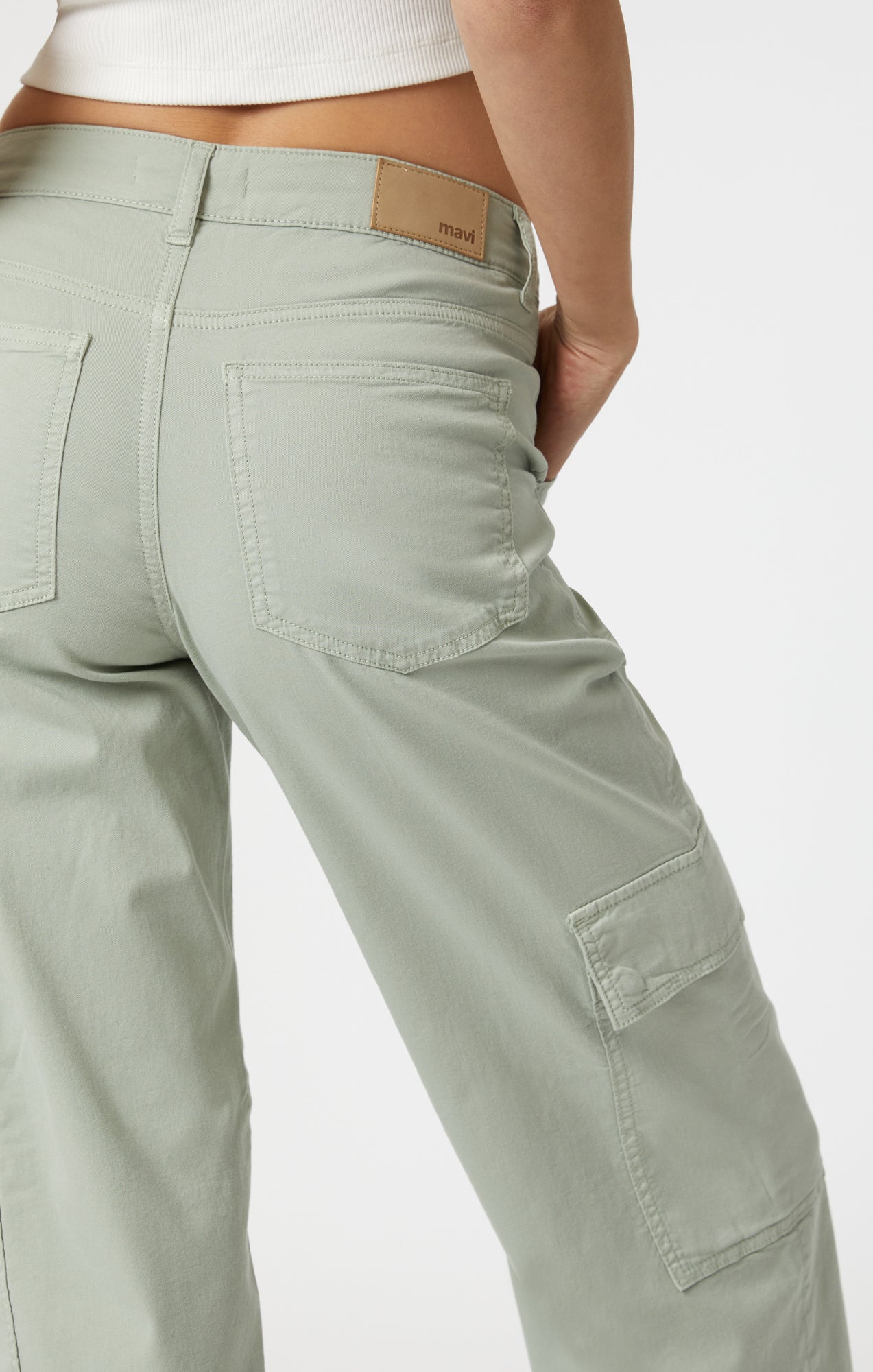 ALVA STRAIGHT CARGO IN MINERAL GREEN LIGHT TWILL - Mavi Jeans