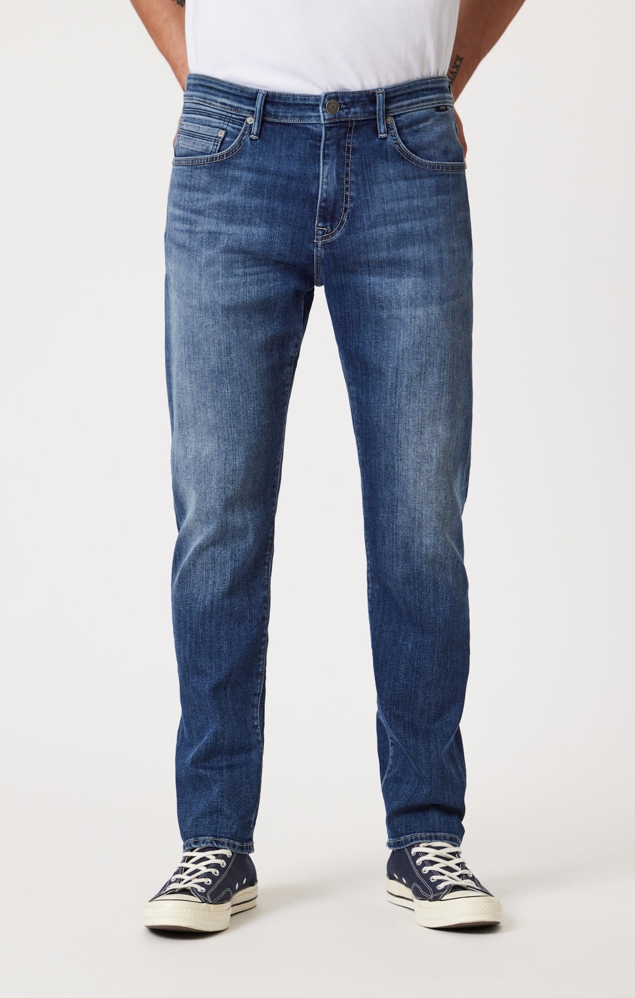 MARCUS SLIM STRAIGHT LEG IN DARK BRUSHED WILLIAMSBURG - Mavi Jeans