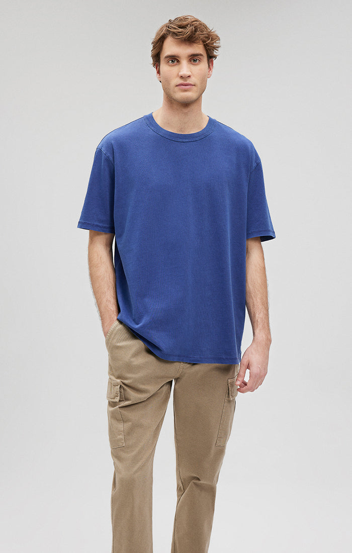 Blue t shirt round neck hotsell