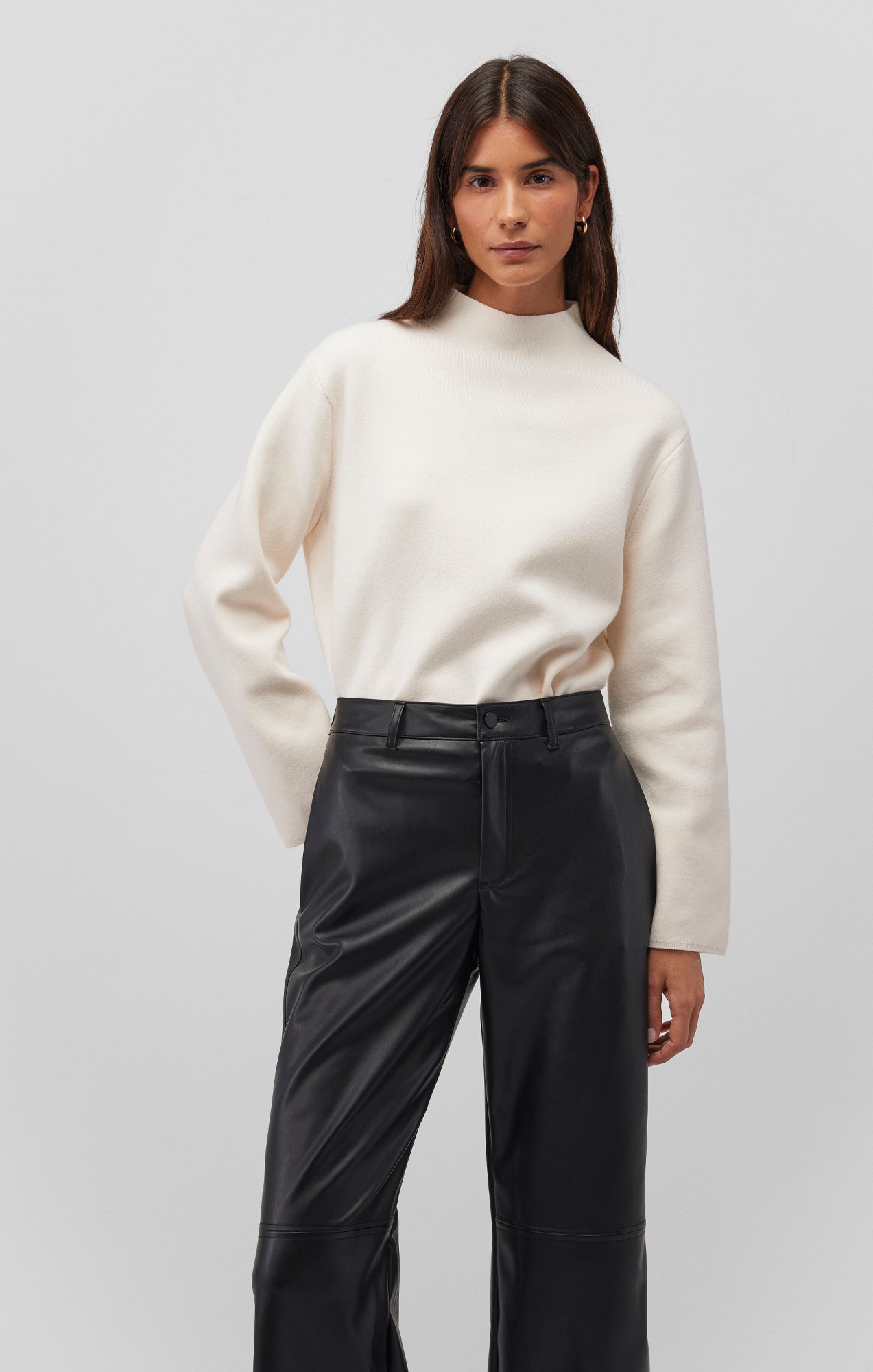 Turtleneck Mock Layer Jumper Womens Mavi Women's Mock Neck Sweater
