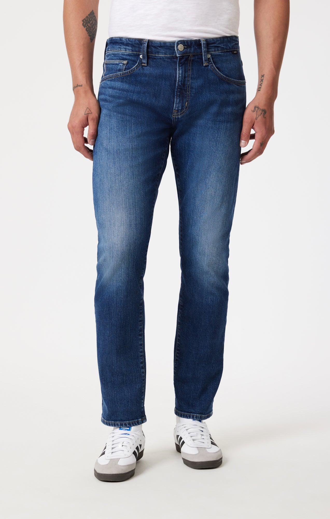 MARCUS SLIM STRAIGHT LEG IN MID BRUSHED SELVEDGE - Mavi Jeans
