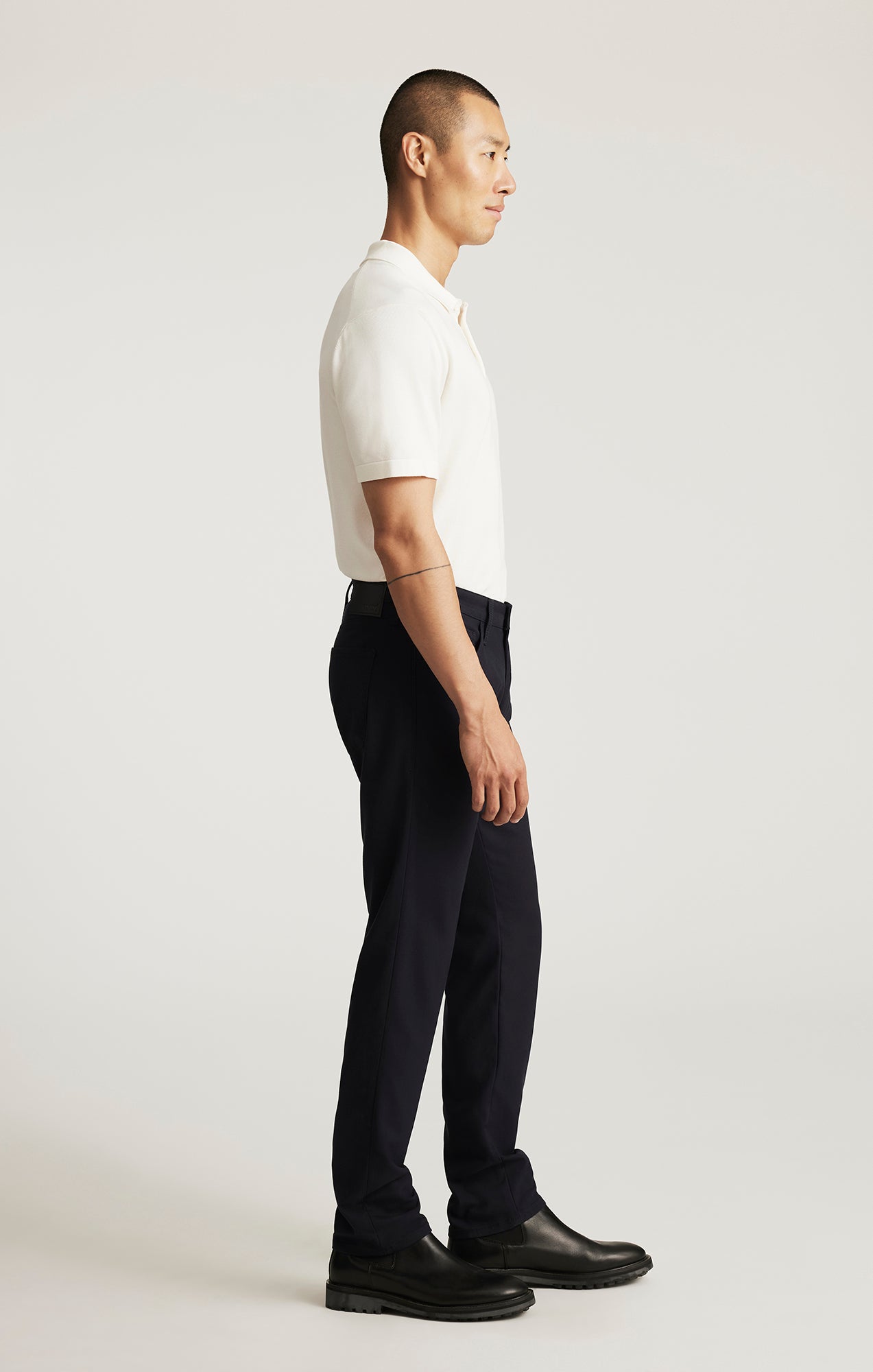 MARCUS SLIM STRAIGHT LEG IN NAVY FEATHER TWEED - Mavi Jeans