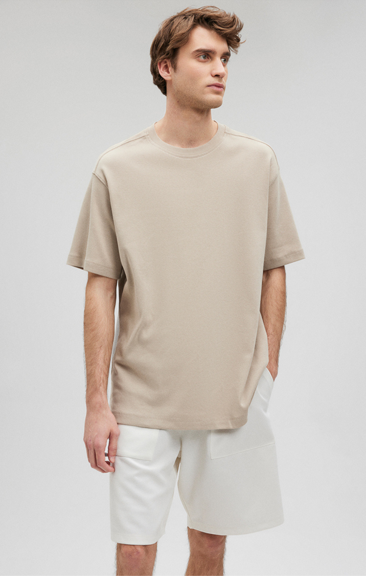 Mavi Men s Essential Crew Neck T Shirt In Pure Cashmere