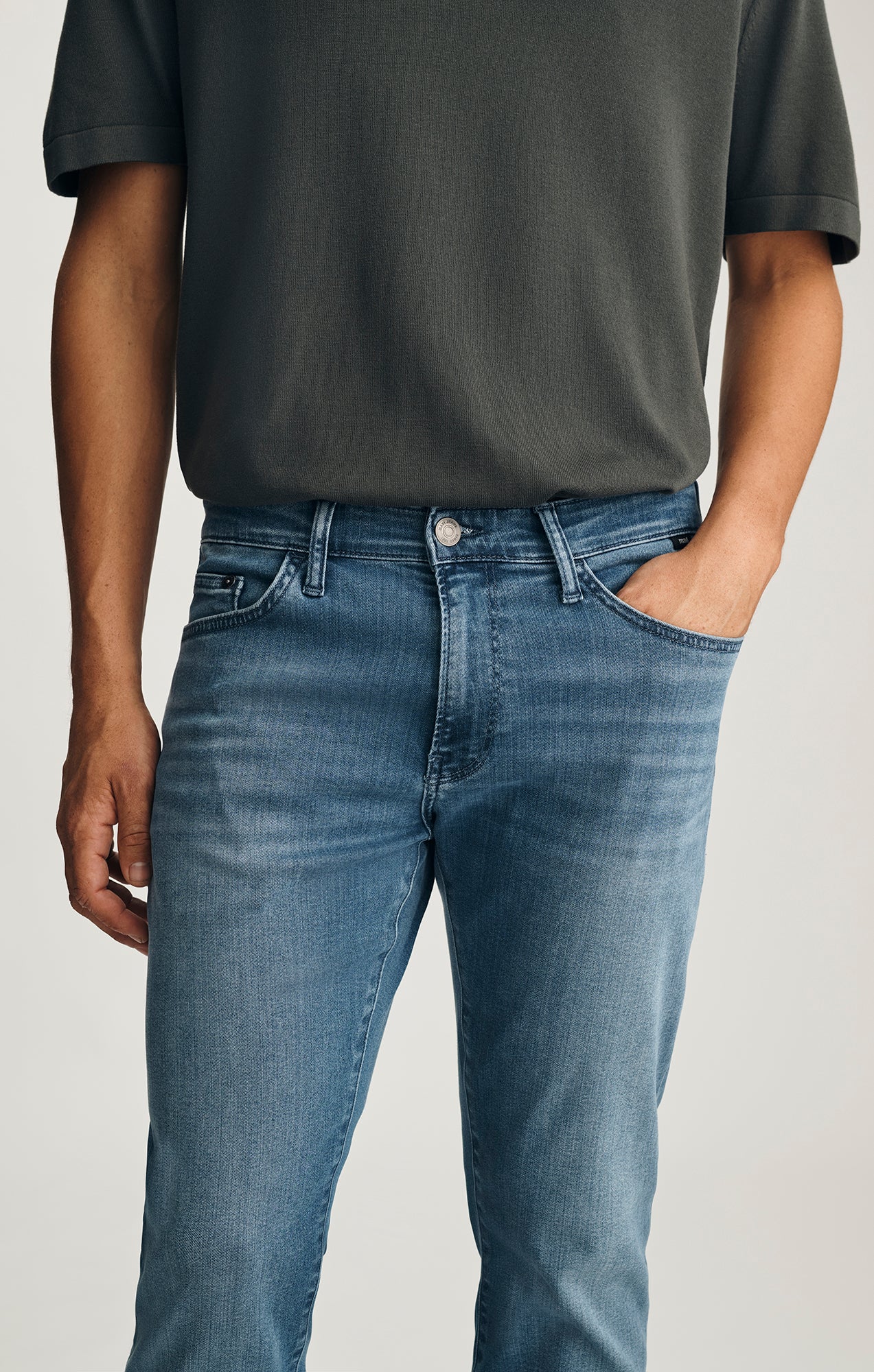 JAKE SLIM LEG IN MID BRUSHED SUPERMOVE - Mavi Jeans