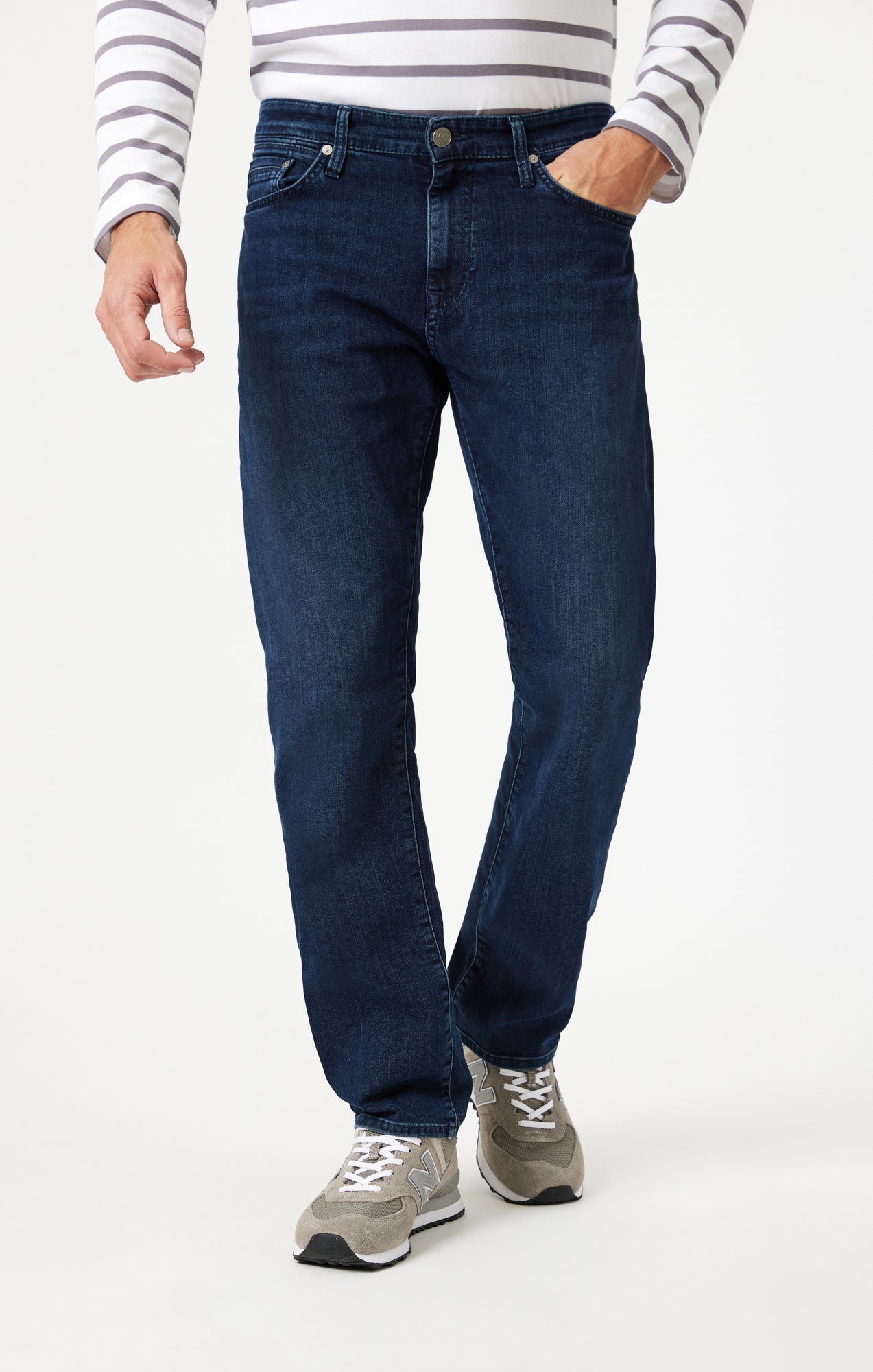 ZACH STRAIGHT LEG IN INK BRUSHED WILLIAMSBURG - Mavi Jeans