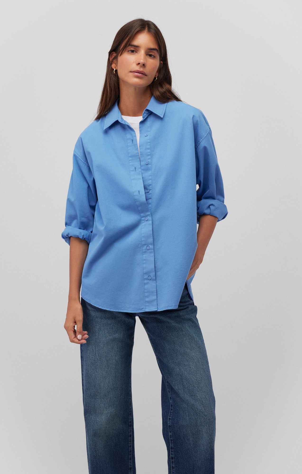 Mavi Women's Long Sleeve Button-Up Shirt In Ebb and Flow – Mavi Canada
