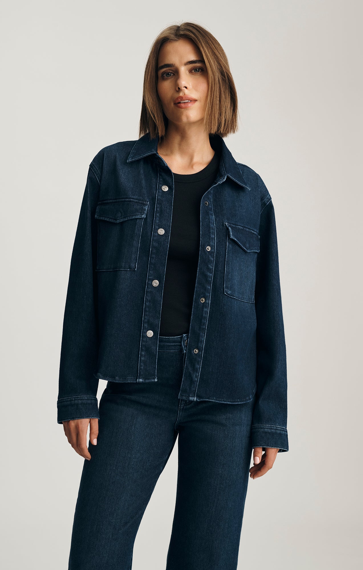 Mavi Women's Tia Denim Shirt In Dark Blue Move – Mavi Canada