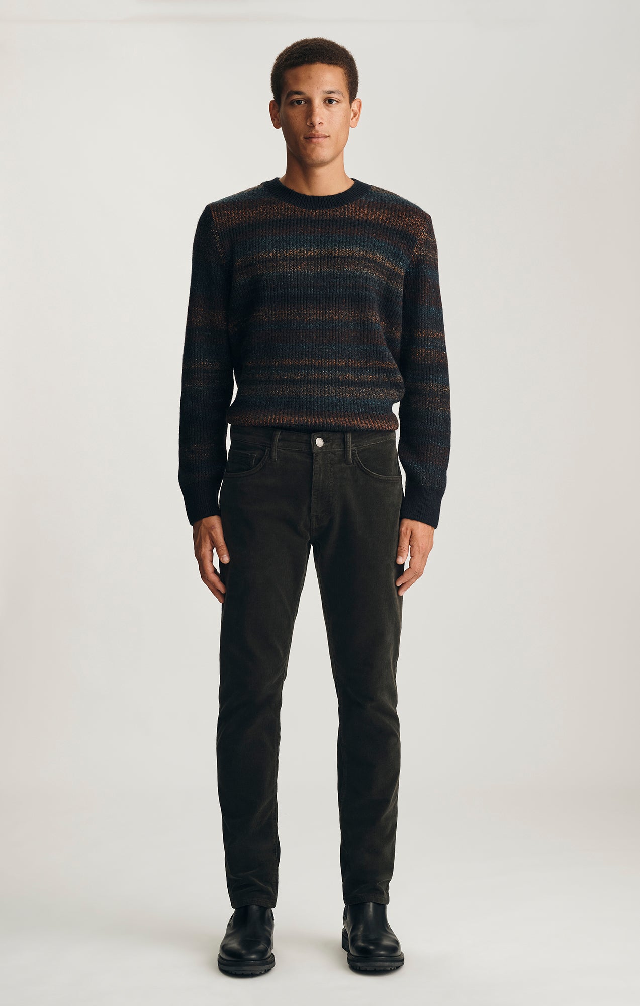 MARCUS SLIM STRAIGHT LEG IN SEAWEED CORD