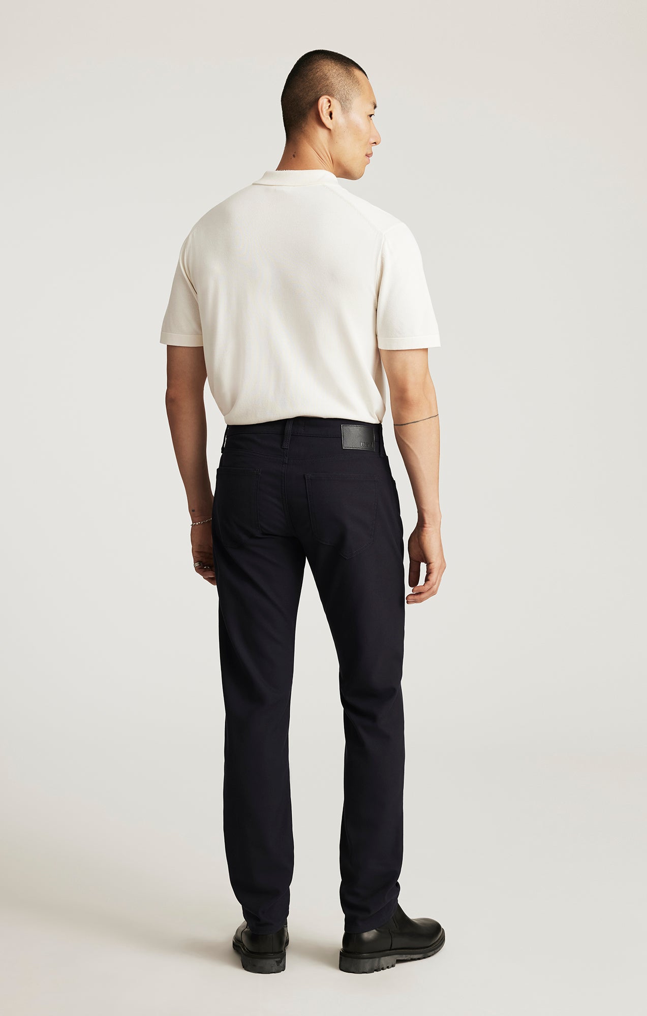 MARCUS SLIM STRAIGHT LEG IN NAVY FEATHER TWEED - Mavi Jeans