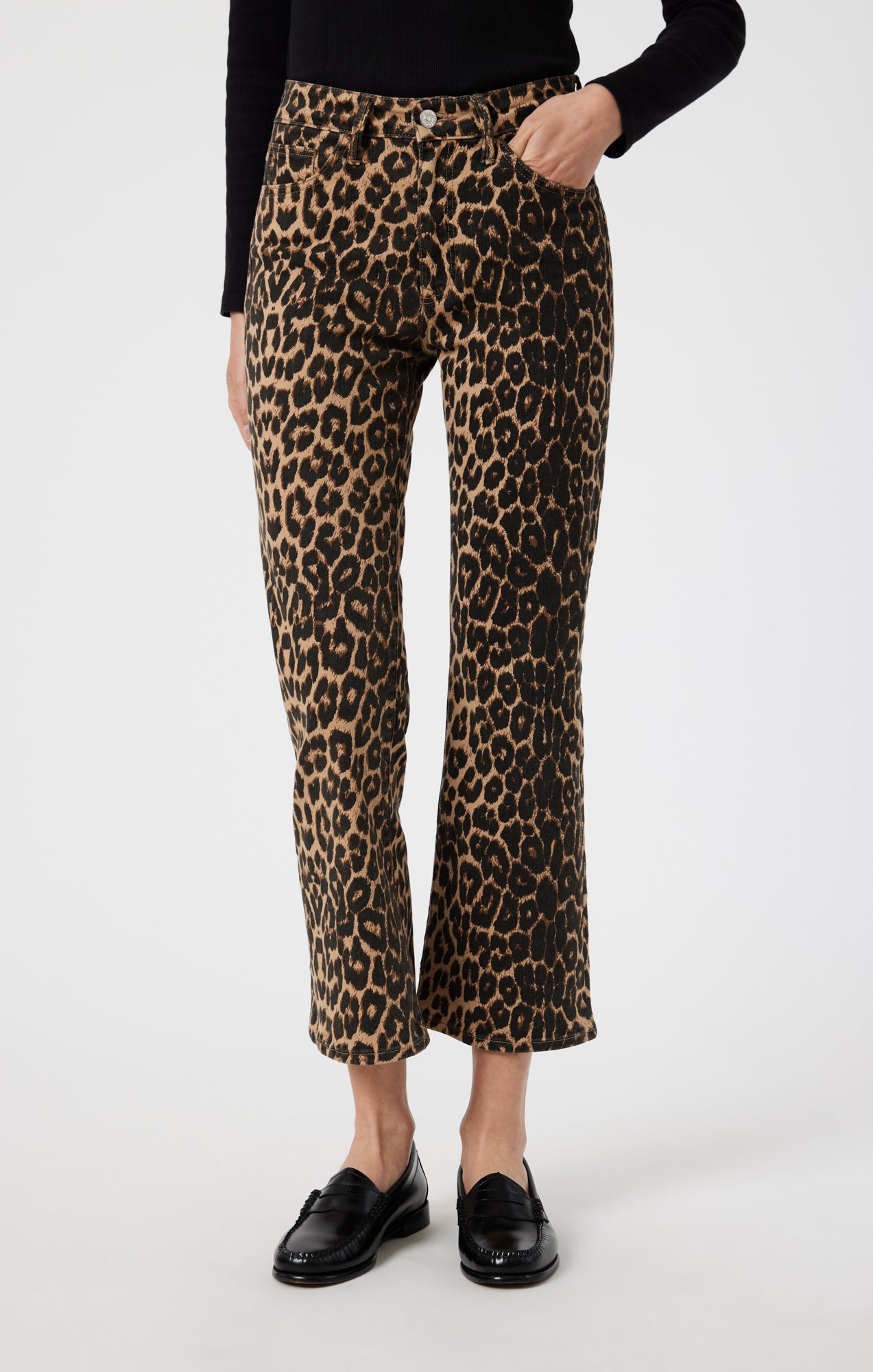 ANIKA CROP FLARE IN LEOPARD DENIM - Mavi Jeans