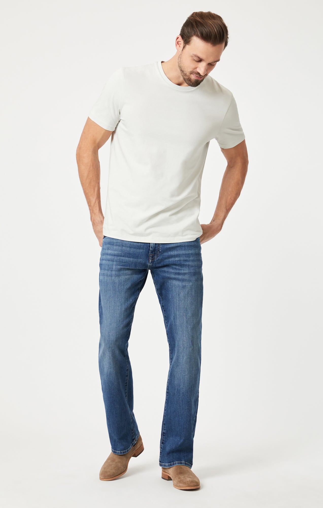 Mavi Men's Josh Bootcut Jeans, Midrise Jeans for Men, Deep Shaded Stanford,  Men's Blue Jeans, 29x30 at  Men's Clothing store