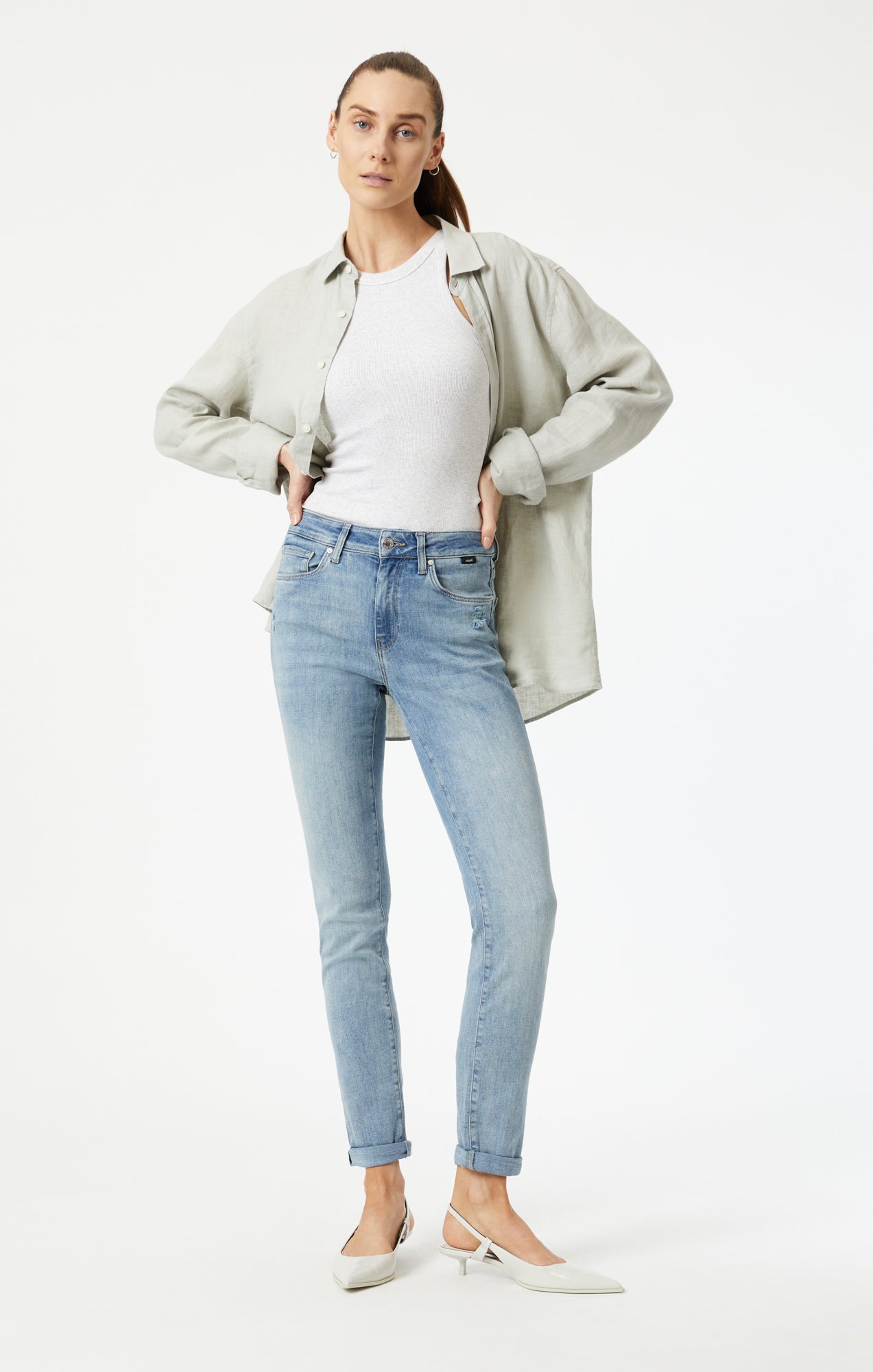 Plus Size Women's Fashion Summer Slim Fit Capri Jeans High Waist 3/4 Jeans  Denim Shorts Women Package H…