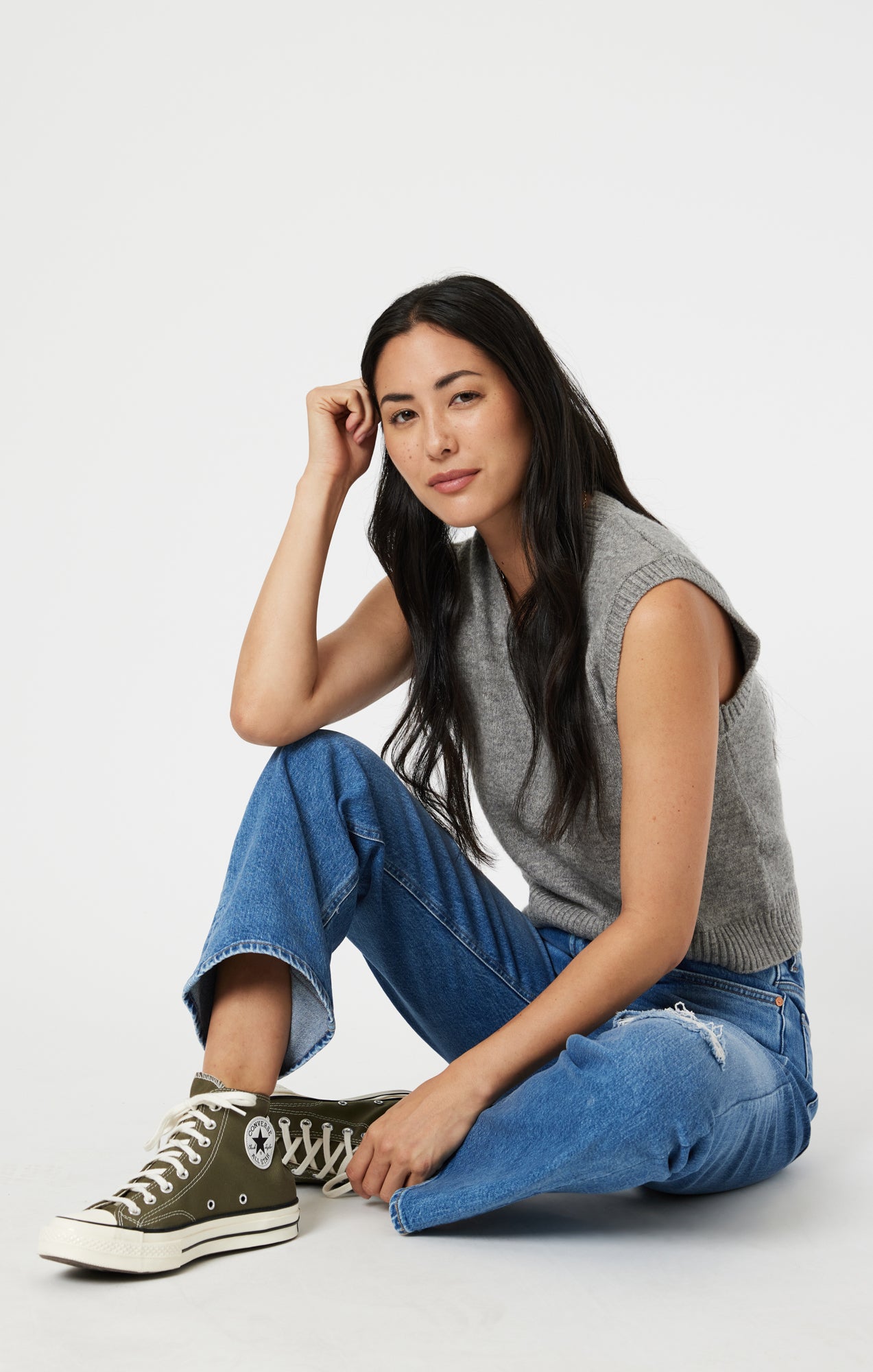 BARCELONA WIDE LEG IN DARK RECYCLED BLUE - Mavi Jeans