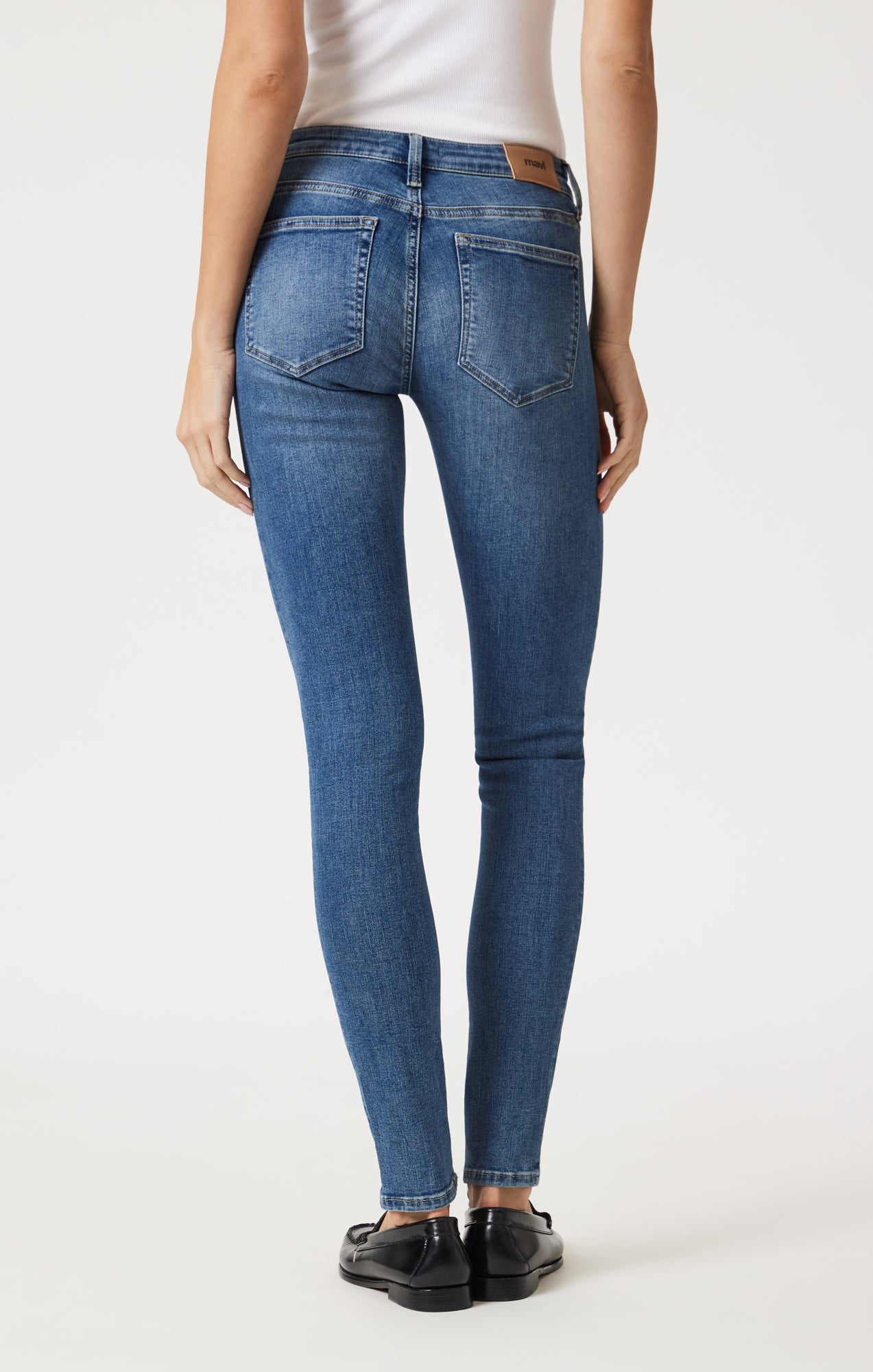 ALEXA SKINNY IN DARK BRUSHED TRIBECA - Mavi Jeans