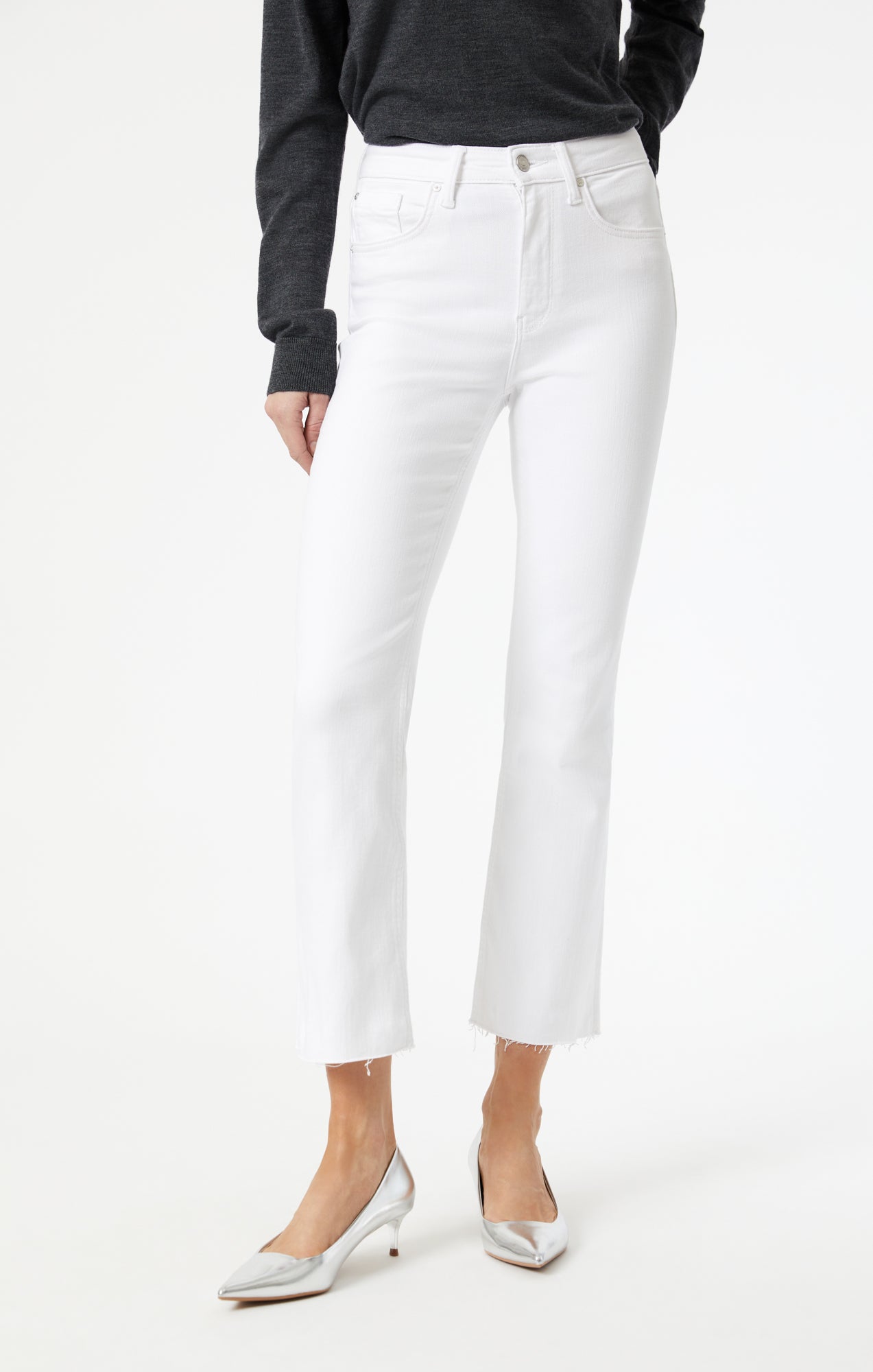 ANIKA CROP FLARE IN WHITE LA BLUE - Mavi Jeans