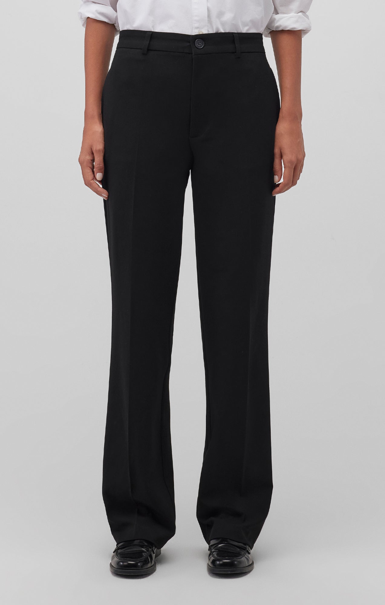 TAILORED STRAIGHT LEG PANTS IN BLACK - Mavi Jeans