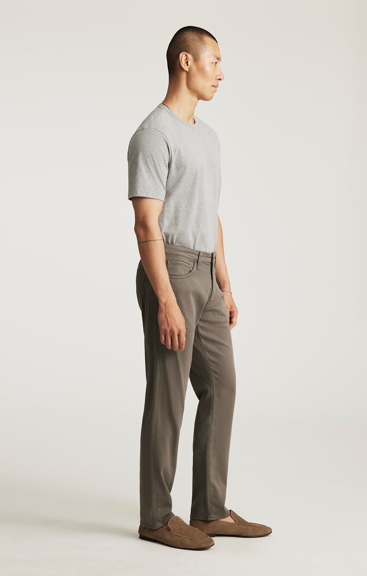 MARCUS SLIM STRAIGHT LEG IN SAGE HERRINGBONE - Mavi Jeans