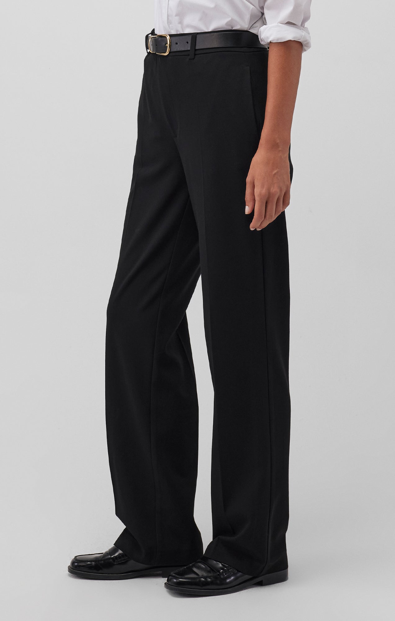 TAILORED STRAIGHT LEG PANTS IN BLACK - Mavi Jeans