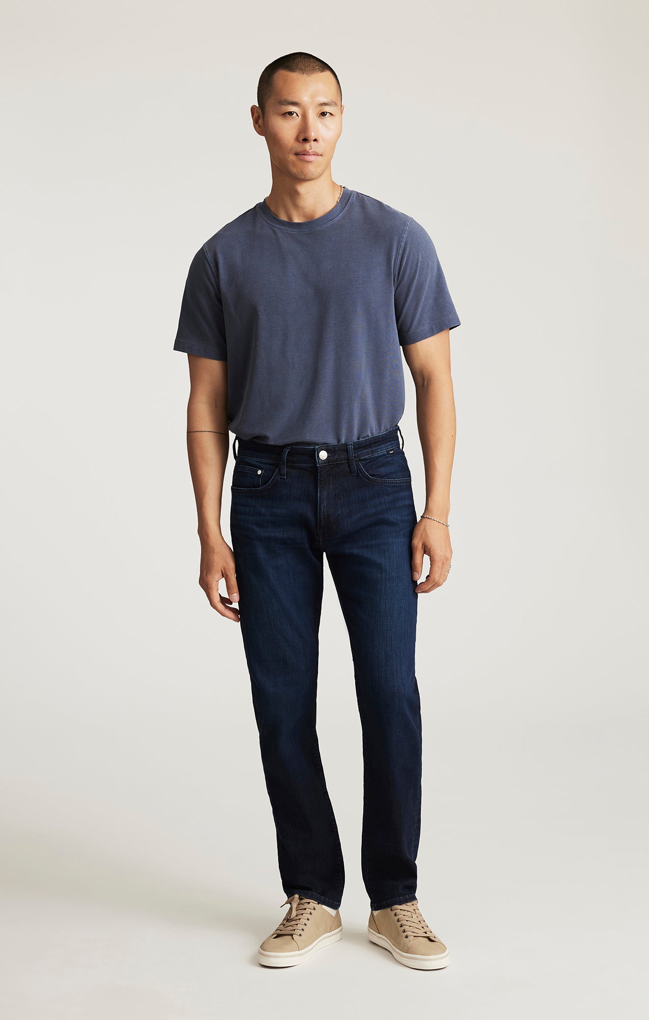MARCUS SLIM STRAIGHT LEG IN DEEP BRUSHED FEATHER BLUE - Mavi Jeans