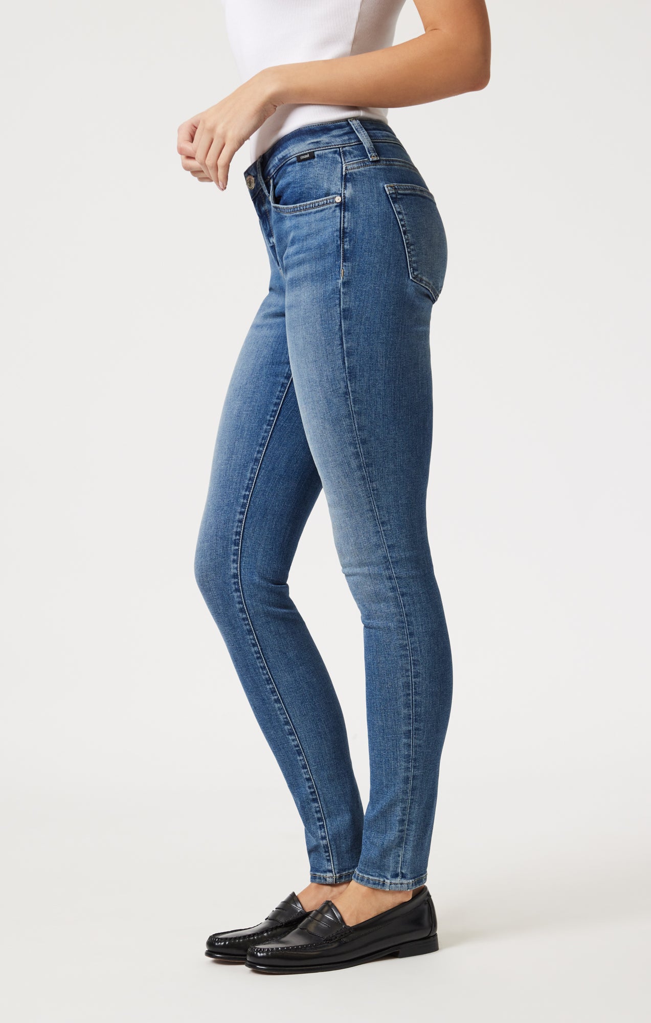 ALEXA SKINNY IN DARK BRUSHED TRIBECA - Mavi Jeans