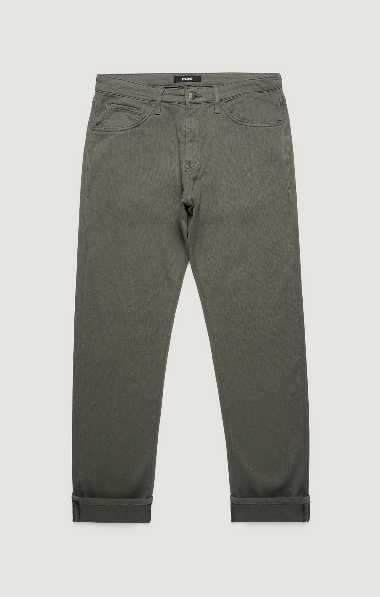 MARCUS SLIM STRAIGHT LEG IN SAGE HERRINGBONE - Mavi Jeans