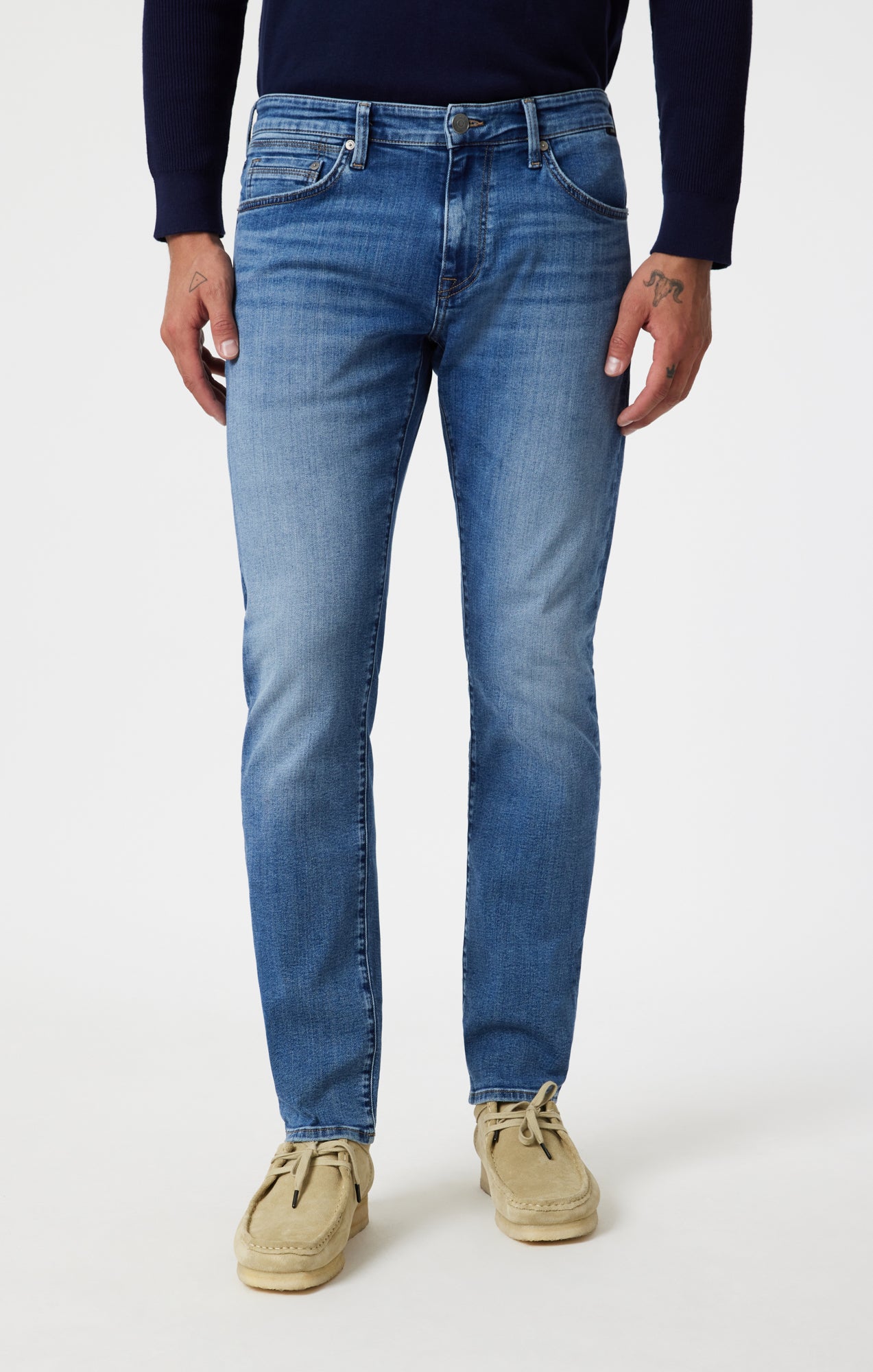 JAKE SLIM LEG IN MID BRUSHED NASHVILLE - Mavi Jeans
