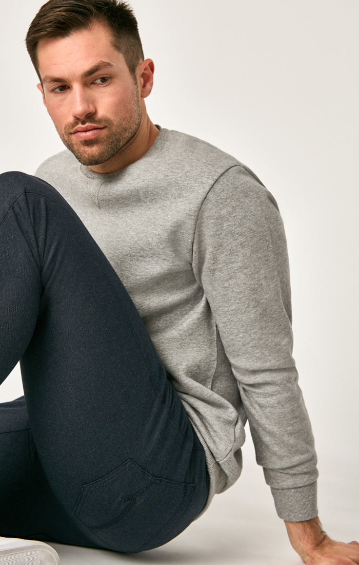 MARCUS SLIM STRAIGHT LEG PANTS IN NAVY FEATHER TWEED - Mavi Jeans