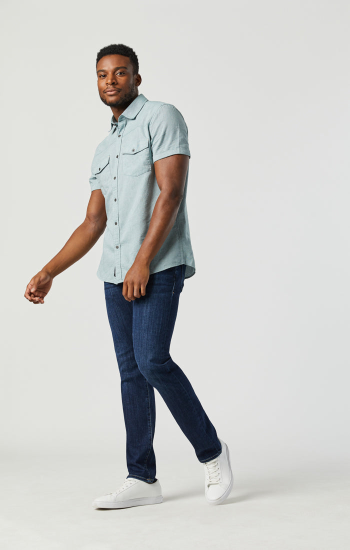 MARCUS SLIM STRAIGHT LEG JEANS IN DEEP FEATHER BLUE - Mavi Jeans