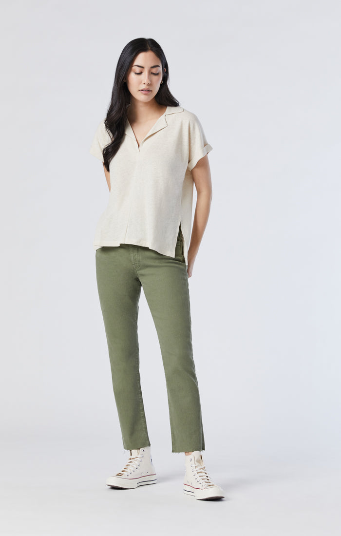 Women's straight best sale leg khaki jeans