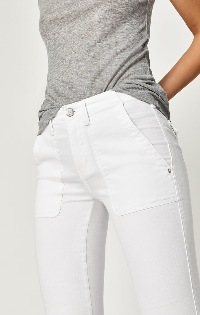 IVY SLIM CARGO PANTS IN WHITE TWILL - Mavi Jeans
