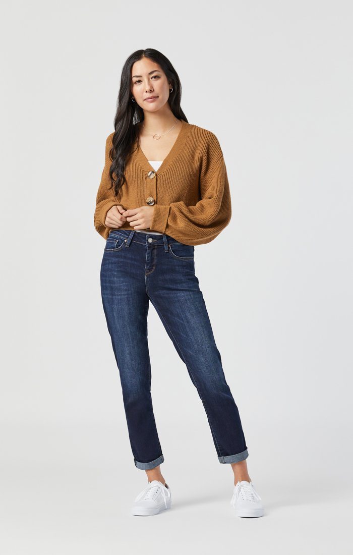 ADA BOYFRIEND JEANS IN INDIGO BRUSHED TRIBECA - Mavi Jeans